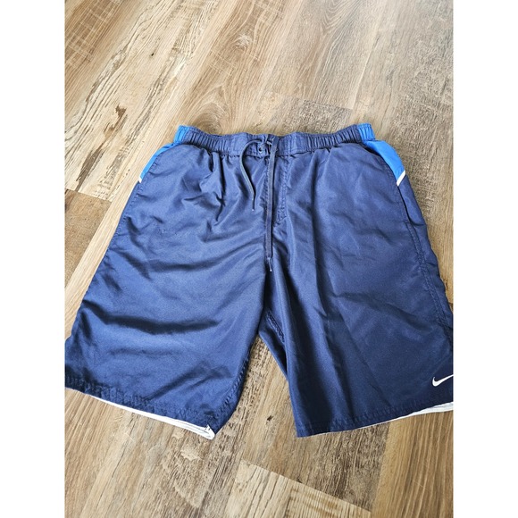 Nike Other - Nike Mens Navy Blue Swim Trunks Mesh Lined Board Shorts NESS9509 Size M